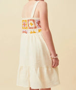 Multicolor Crochet Bodice Sleeveless Dress