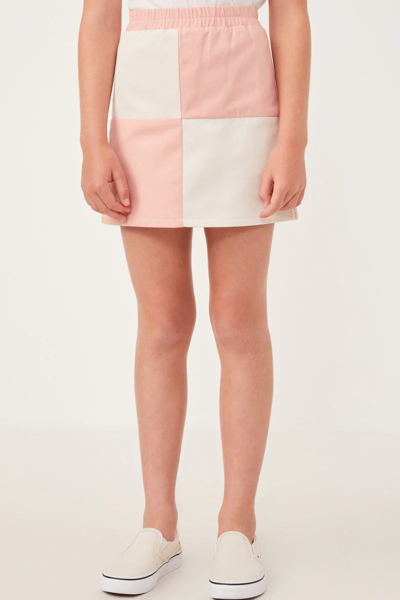 Checker Front Skirt