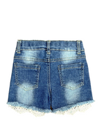 Embellished Denim Shorts